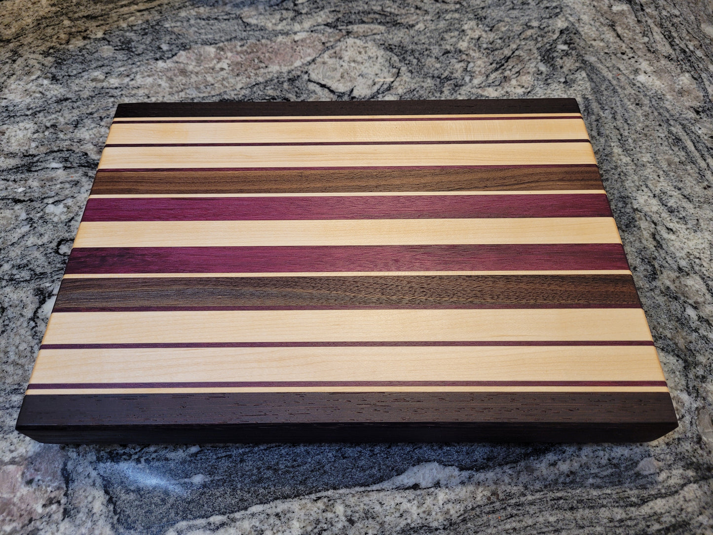 Purple Heart/Wenge/Maple Medium Cutting Board