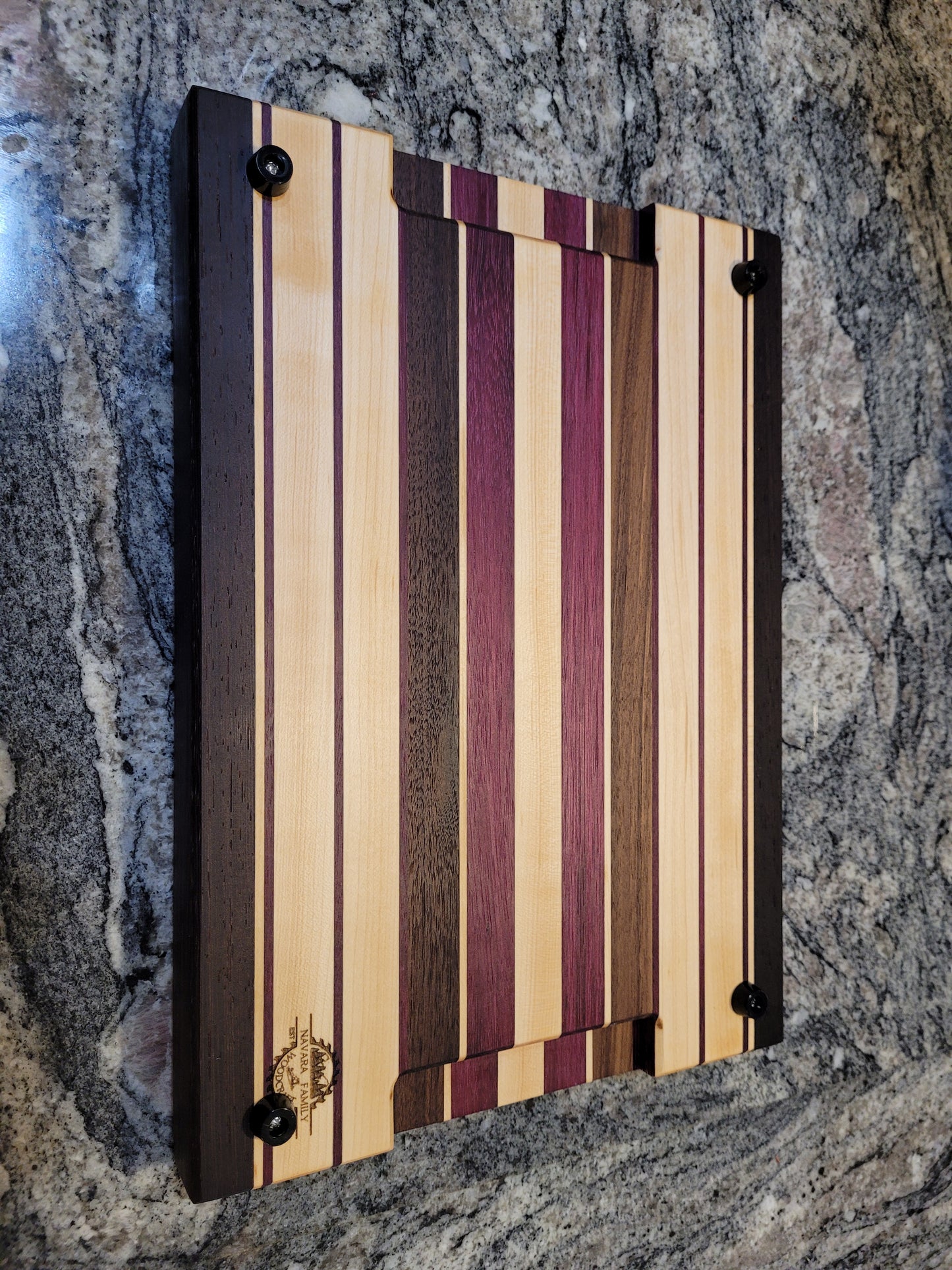 Purple Heart/Wenge/Maple Medium Cutting Board