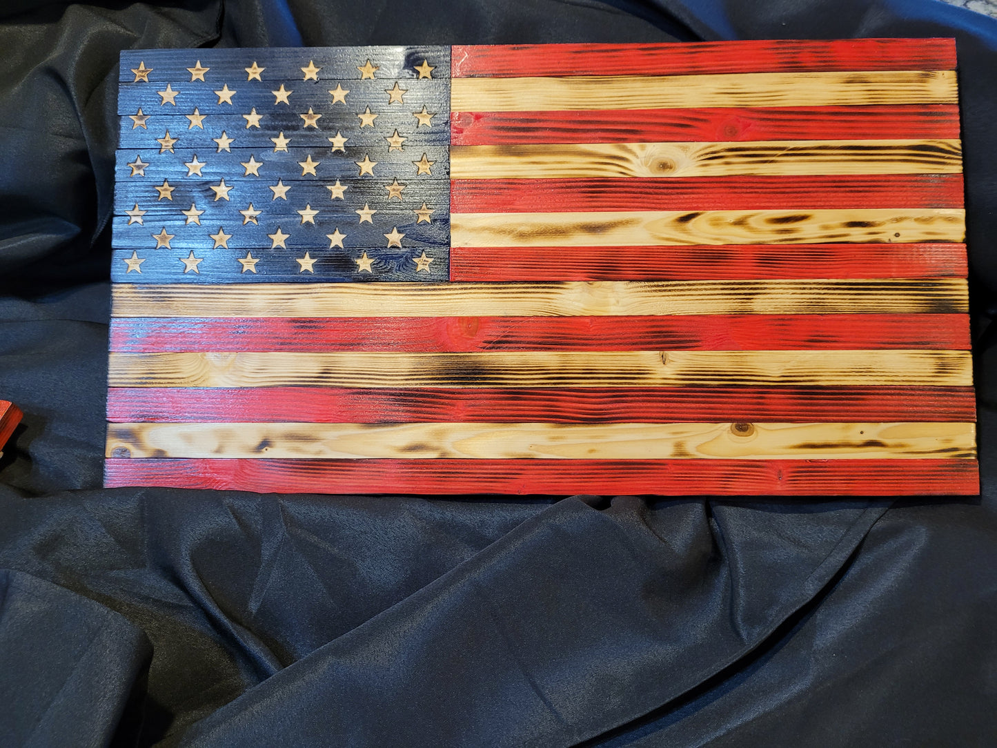 Rustic Wooden American Flag