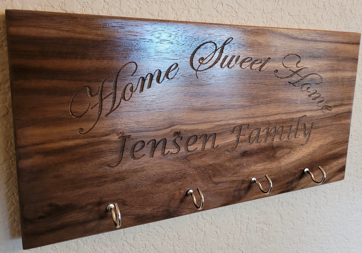 Custom Wood Key Holder Sign