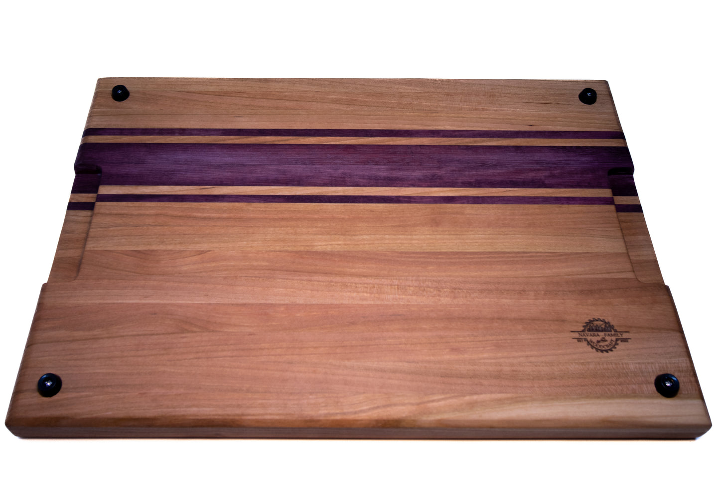 Cherry and Purpleheart large cutting board