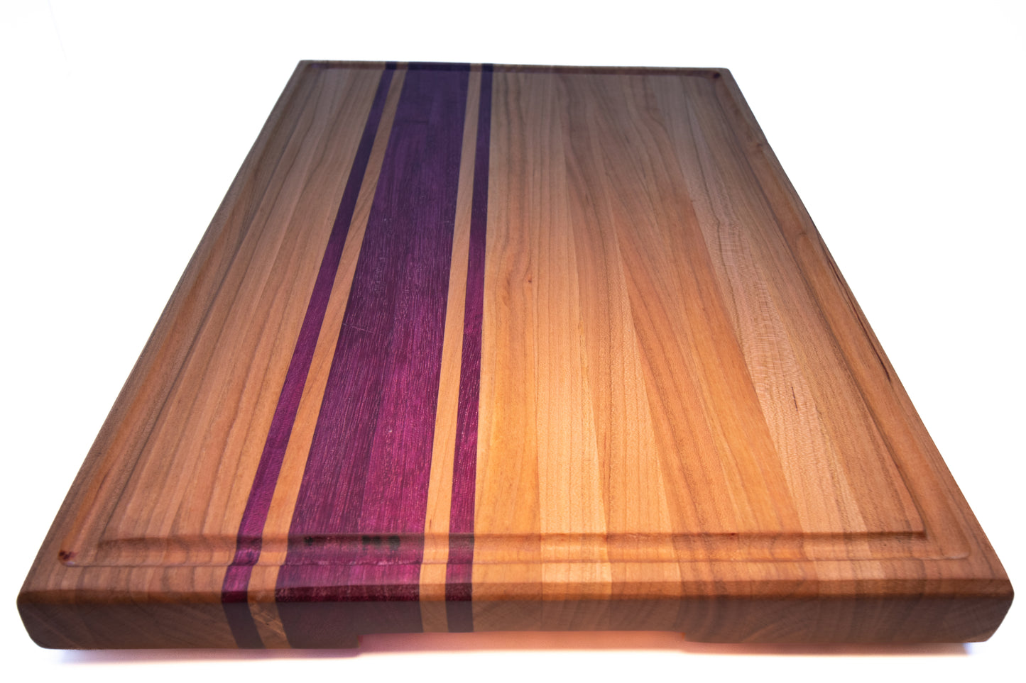 Cherry and Purpleheart large cutting board