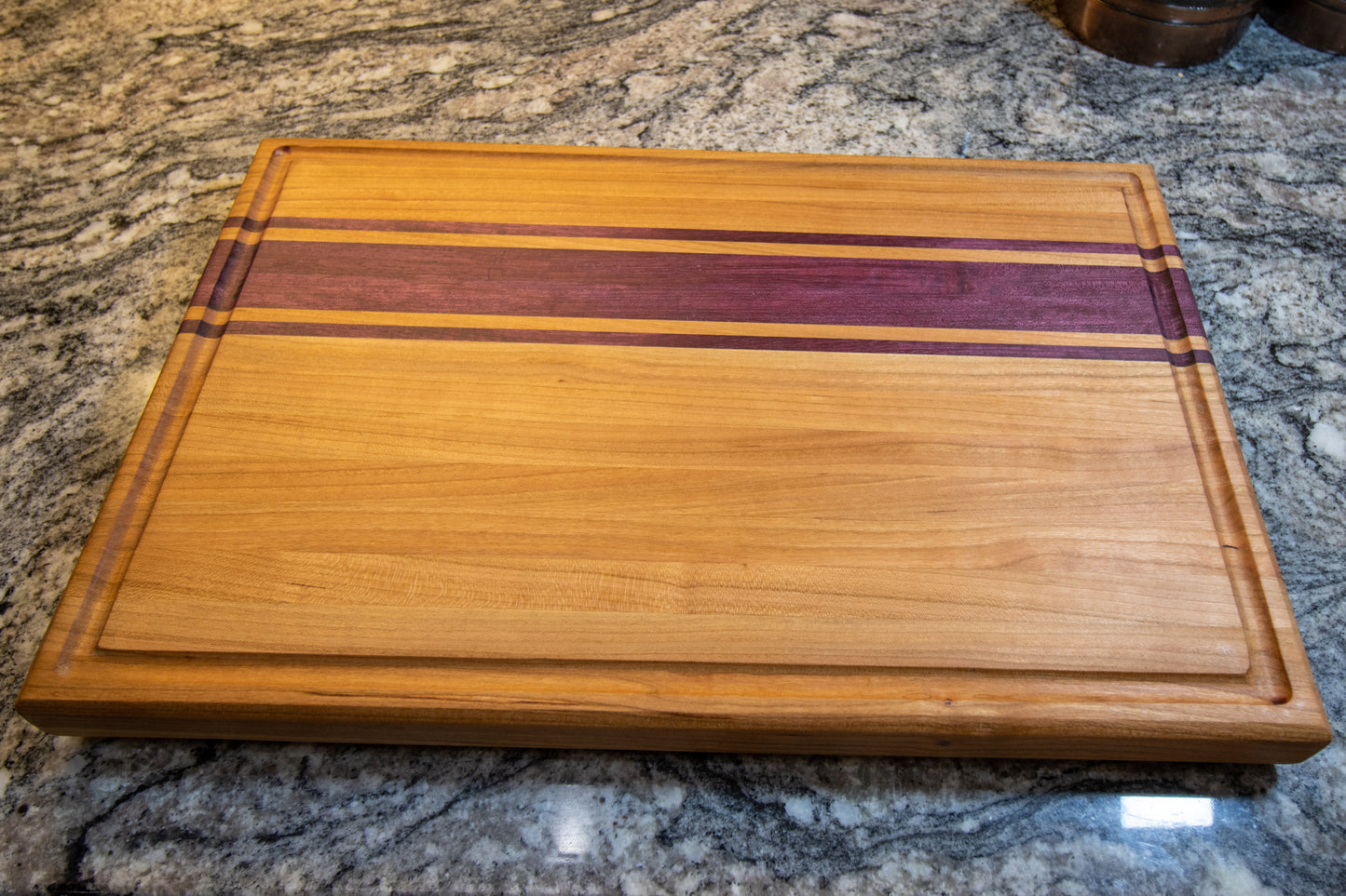 Cherry and Purpleheart large cutting board