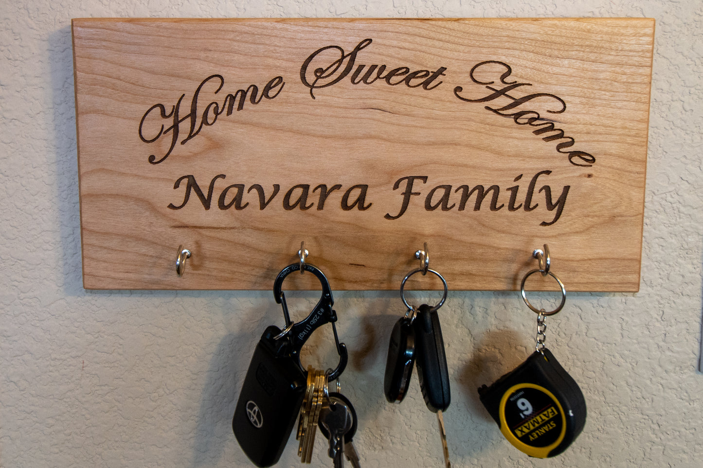 Custom Wood Key Holder Sign