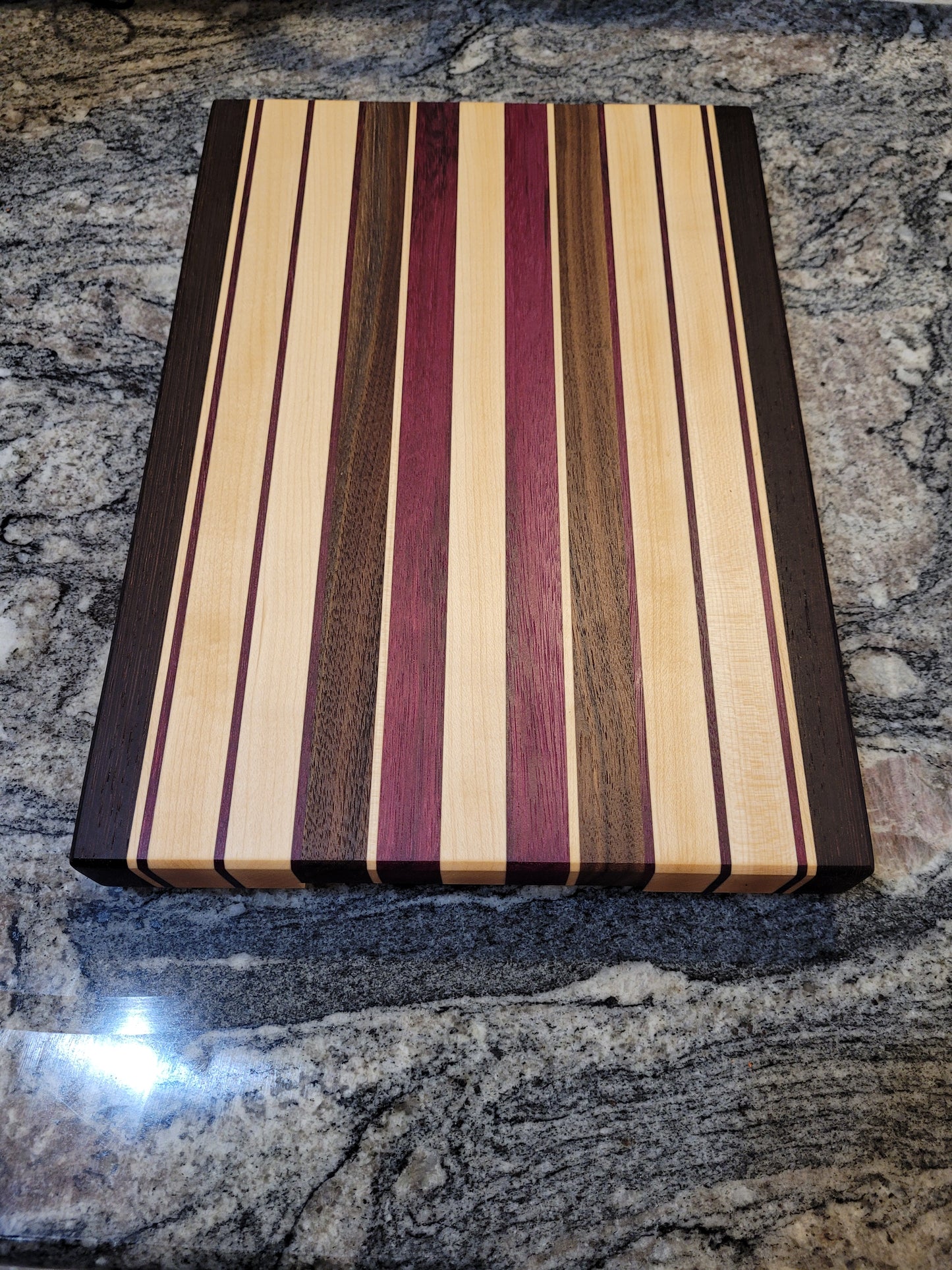 Purple Heart/Wenge/Maple Medium Cutting Board