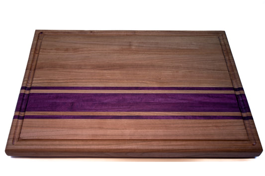 Cherry and Purpleheart large cutting board